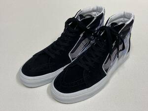 VANS 激レア!! SK-8 Hi 黒スエード キャンバス ステッチ ラバー サンダー US9.5 (27.5cm) アメリカ企画限定!! バンズ ハイトップ usa