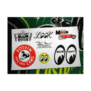 ムーンアイズ　MOONEYES　 7デザイン ステッカー シートMOON EYES STICKER 車 バイク アメリカン雑貨