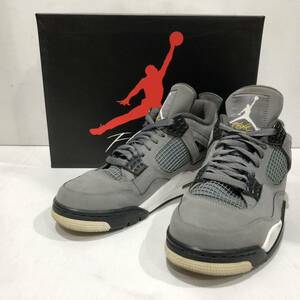 【NIKE】 AIR JORDAN 4 RETRO エアジョーダンレトロ ナイキ 26cm 灰 グレー 308497-007 ts202402