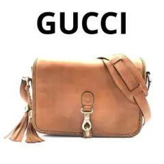 希少 GUCCI グッチ マケラッシュ レザー タッセル Gロゴ ショルダー