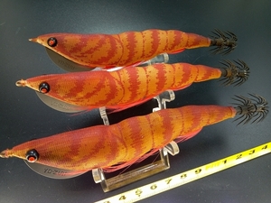 廃番 ヨーヅリ シュリンプハンター4.0号 #BWT USED 3個セット アオリイカエギングに LOT OF 3 DISCONTINUED YO-ZURI SHRIMP HUNTER