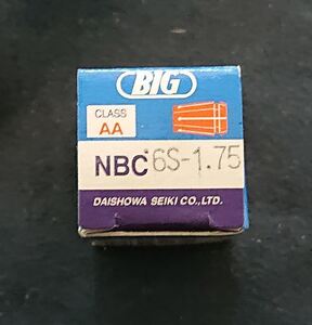 ☆未開封新品/(特注サイズ)BIG/大昭和精機/NBC6S-1.75AA級/MEGA6S/格安希少品/メガマイクロチャック用マイクロコレット/NBC6S-1.75AA級