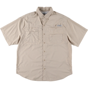 古着 コロンビア Columbia PFG ボタンダウン 半袖 フィッシングシャツ メンズL /eaa453081 【SS2409_30%】