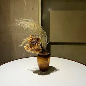 vintage Wood Flower Vase 一輪差し 花器 木製 花瓶 フラワーベース 民藝 ウッド インテリア ヴィンテージ アンティーク ペン立て 木目 A