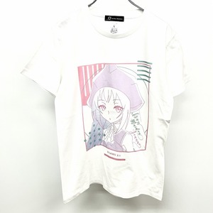 【新品/訳アリ】arma bianca SHAMAN KING シャーマンキング アイアンメイデンジャンヌ lette-graph Tシャツ アニメ 半袖 L 白 レディース