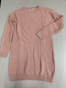 ★GAP★新品★160★ニット★ピンク★ワンピ―ス★人気の定番★綿100％★2-2