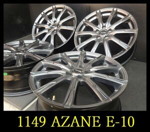 【1149】T3105104◆AZANE E-10◆17x7J 5穴 PCD100 +53◆4本◆プリウス レガシィ インプレッサ など