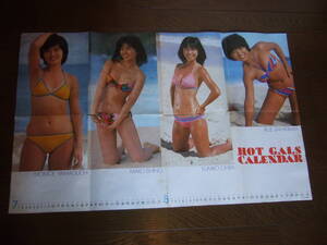 昭和アイドル 水着 ポスターカレンダー HOT GALS CALENDAR 山口百恵 石野真子 大場久美子 榊原 郁恵 平凡8月号付録