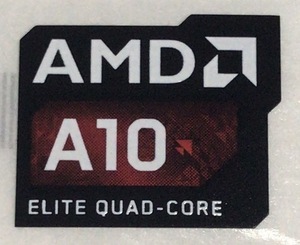 ■新品・未使用 ■10枚セット 【AMD A10 ELITE QUAD-CORE】エンブレムシール【20*16㎜】送料無料・追跡サービス付き☆P232