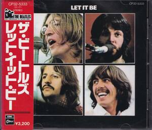 即決(B245)【ザ・ビートルズ / レット・イット・ビー 【中古CD】 赤帯 3200円 税表記なし THE BEATLES CP32-5333】帯付/美品