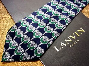 ★良品★3R04332【LANVIN】ランバン「花 装飾 柄」ネクタイ