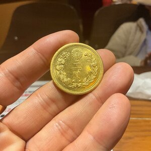 F4216 希少！大日本 明治三十年 二十圓 金貨 16.6G 日本において金本位制が実施された年、茶碗蒸し編