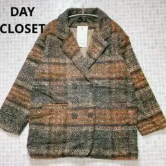 【新品】DAY CLOSET チェック柄オーバーテーラードジャケット S