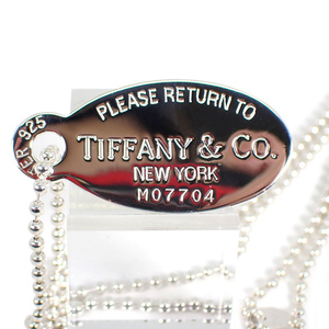 【中古】TIFFANY/ティファニー 925 リターントゥティファニー オーバルタグ ペンダント/ネックレス[g381-33]