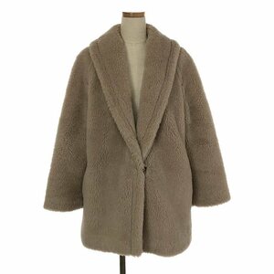 【美品】 Max Mara / マックスマーラ | テディベア ショールカラーショートコート | 34 | ベージュ | レディース