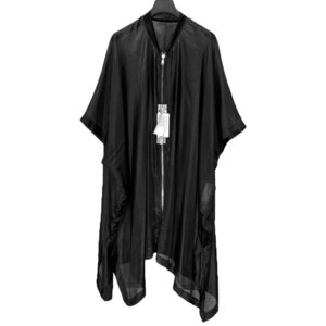 Rick Owens 【men3937I】 24SS SL PONCHO FLIGHT シルクポンチョフライトジャケット LOOK12 希少 レア 国内入荷極少 定価235,400 未使用 AR