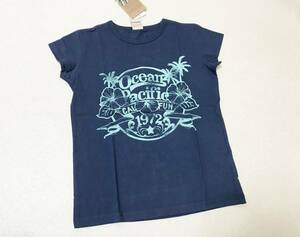 子供130サイズ：オーシャンパシフィック【OP】キッズ・半袖Tシャツ：紺　定価：2,500+税