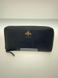 GUCCI◆アニマリエ/長財布/レザー/BLK/メンズ/523667・584046