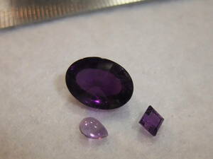 高品質!アメジスト 6.0ct カット石等セットamethyst大粒も!!　3　未使用とリユースの宝飾用ルース色々まとめてたくさん大量同梱可能！