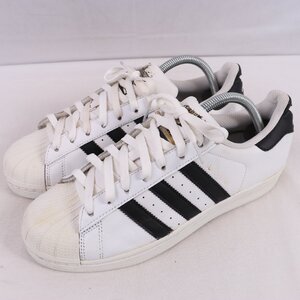 SUPERSTAR FOUNDATION 25.5cm/adidas スーパースター アディダス スニーカー 白 ホワイト 黒 金ベロ 中古 古着 メンズ ad5892