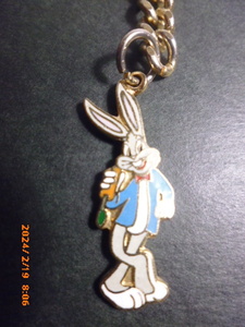 バックスバニー　ビンテージ　Bugs Bunny １９７０年代　貴重なキーリング・キーホルダー　Key-Ring Warner Bros.