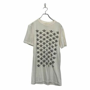 DC 半袖 プリント Tシャツ S ホワイト ロゴ クルーネック 古着卸 アメリカ仕入 a607-6504