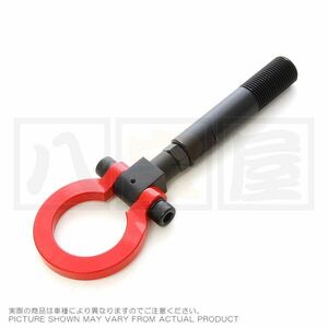 送料185円～ ★ 可倒式 牽引フック JAF規格 スチール製 MR-S ZZW30 フロント・リヤ用 レッド けん引フック ICC-111-T04-RD