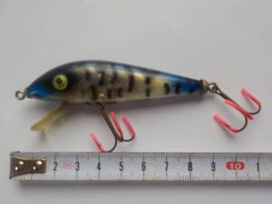 オールドヘドン　タイガー　HEDDON TIGER 9cm ブルー反射板(透明ボディー &　反射板)