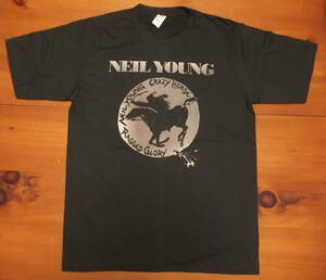 新品 【Neil Young】ニールヤング クレイジーホース Ragged Glory Vintage Style プリント Tシャツ XL // バンドTシャツ ロックTシャツ