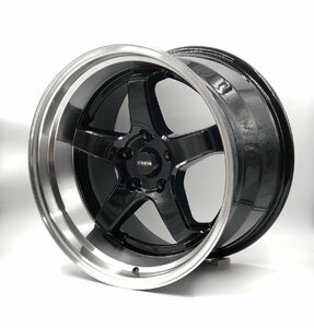 CLEAVE RACING FL53 18x10.5J +15 5H-114.3 ブラック/マシンド 2本セット