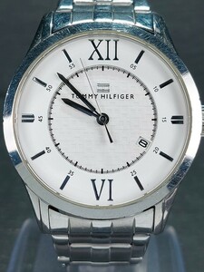 美品 TOMMY HILFIGER トミー ヒルフィガー TH85.1.14.0814 メンズ アナログ クォーツ 腕時計 デイトカレンダー メタルベルト 電池交換済み