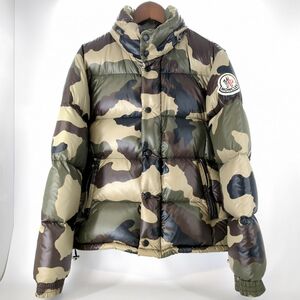 MONCLER メンズ ダウンジャケット 0サイズ 迷彩 カモフラージュ柄 程度B モンクレール ◆3107/SBS通り店