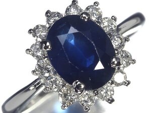 KL14239S初売り【1円～】新品【RK宝石】≪Sapphire≫ 上品な色彩! 上質サファイア 大粒2.00ct! 極上ダイヤモンド Pt900 高級リング ダイヤ