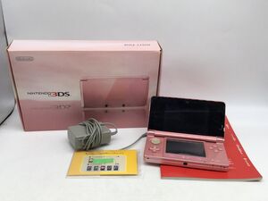 0102-207MKYD2110 ゲーム機本体 3DS 通電◯ Nintendo 任天堂 CTR-001 ミスティピンク 充電器 箱等 付属品あり