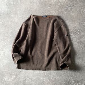 美品 SAINT JAMES セントジェームス フランス製 ウール混 DOUBLEFACE SWEATER ダブルフェイス バスクシャツ ボートネック ニット T4