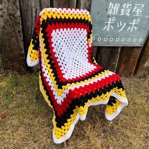 【USA vintage】Granny Blanket Square グラニーブランケット　グラニースクエア　ひざ掛け　アメリカ　ビンテージ