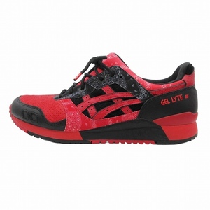 美品 22AW アシックス × アムーダーズ × アトモス GEL-LYTE 3 OG ゲルライト3 レッドスパイダー スニーカー 1201A854-001