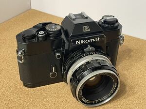 【動作品】ニコマートEL 人気のブラック ニッコール50mm f2.0付き Nikomat EL NIKKOR 一眼レフカメラ Nikon