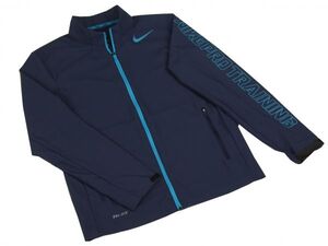 美品*ナイキ NIKE*紺*DRI-FIT*フルジップ*ストレッチジャージ*M