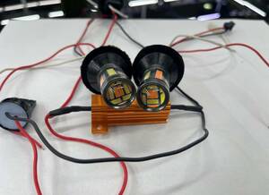 12V車　T20 LED 66連　ウィンカー ポジション キット 白/橙 アンバー/ホワイト　ハイフラ防止抵抗付　バイク　軽自動車　乗用車　人気商品