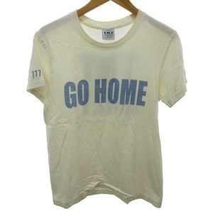 ティーエムティー TMT GO HOME Tシャツ カットソー 半袖 白 ホワイト M 1122 STK メンズ
