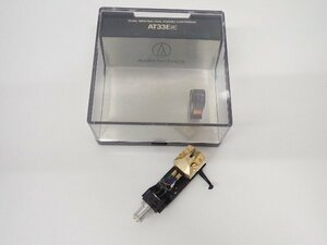 audio technica MCカートリッジ AT33E ヘッドシェル/ケース付き オーディオテクニカ ① ∩ 6EF11-6