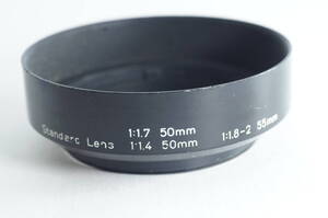 jaJ『並品』PENTAX ペンタックス Standard Lens 1：1.7 50mm 1.4 50mm 1.8-2 55mm レンズフード (49mm径) プラスチック製レンズフード