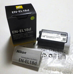 ★劣化度0■Nikon純正Li－ion リチャージャブル バッテリー EN-EL18d/送料込■元箱・付属完備■ニコン D4・ D4s・ D5・ D6・ Z9・Z8 等用■