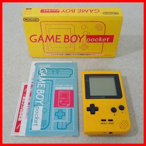 動作品 GBP ゲームボーイポケット 本体 MGB-001 イエロー Nintendo 任天堂 箱説付 GAME BOY pocket【10