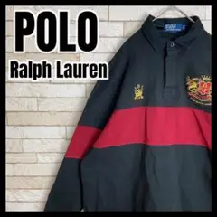 Polo Ralph Lauren ラガーシャツ 刺繍 バイカラー ポロシャツ