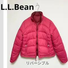 L.L.Bean　リバーシブル　ダウン　中綿　ピンク　レッド