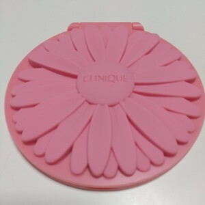 ミラー 鏡 CLINIQUE クリニークラボラトリーズ 箱付 コンパクト ピンク ノベルティ 非売品 チークポップ 折りたたみ 小型