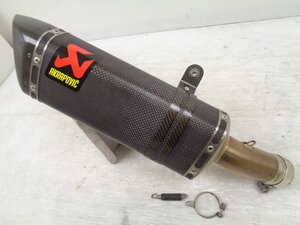 ninja250 ニンジャ250 EX250P ninja400 Z400 EX400G 18-23 akrapovic アクラポビッチ カーボン スリップオン マフラー 良品【F318】