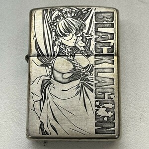 F033-H26-369◎ Zippo ジッポ 喫煙具 喫煙グッズ BLACK LAGOON ブラックラグーン シルバーカラー ロベルタ 火花有